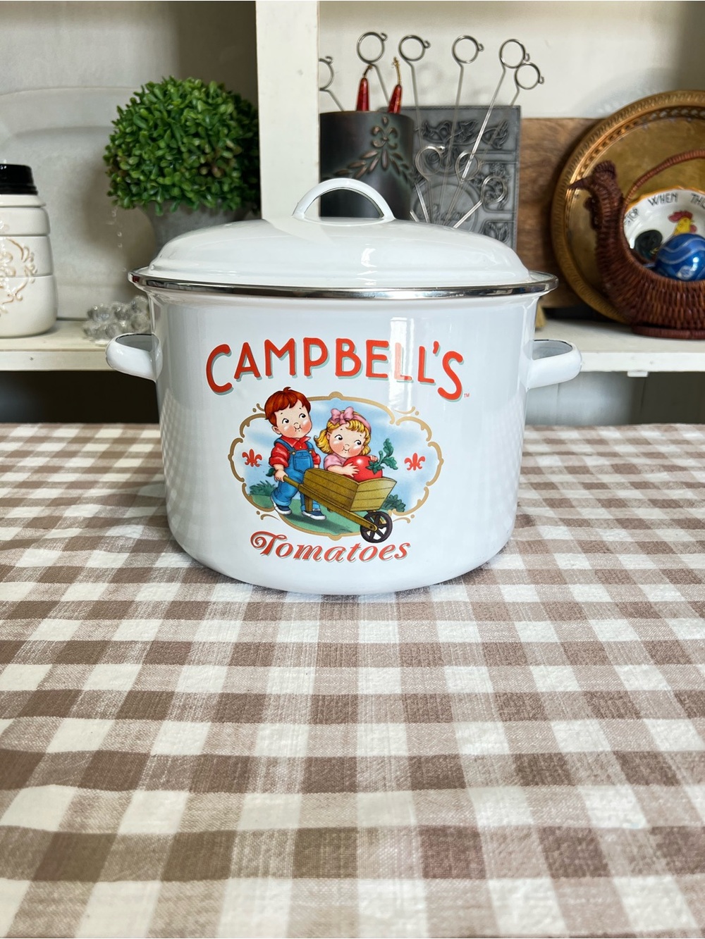 Vintage Campbells soup pot with lid cookware advertising 2002 tomatoes